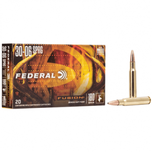 eral F3006TFS3 Fusion 30-06 Springfield 180gr Bonded Soft Point 20 Per Box Ammo