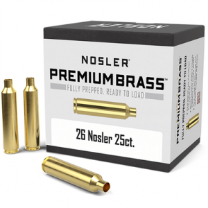 Nosler Premium Brass Unprimed Cases, 26 Nosler 25/Box - 10140