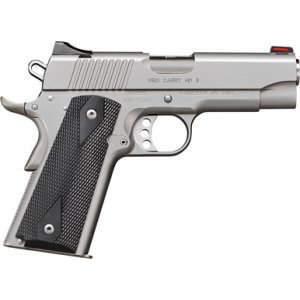 Kimber 3200044CA Pro Carry HD II (CA) 38 Super 9+1 4" Stainless Steel Slide Satin Silver Black Synthetic Double Diamond Checkering Grip