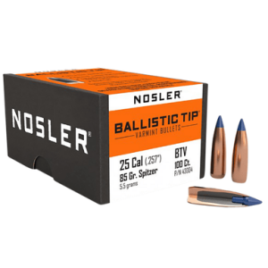 Nosler Ballistic Tip Varmint bullets, 25Cal - 43004