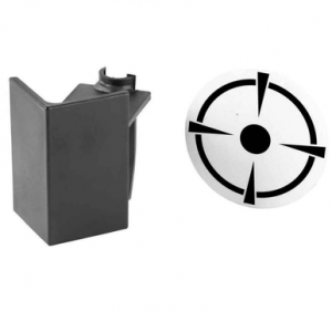 Birchwood Casey T-Post Dueling Target, Steel Black/White Bullseye - TP38DT