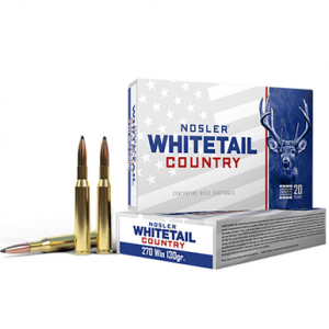 Nosler Whitetail Country Centerfire Rounds, 270 Winchester 20 Per Box - 40110