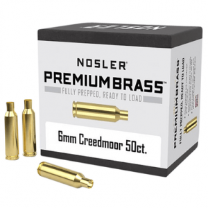 Nosler Premium Brass Unprimed Cases, 6mmCreedmoor Rifle 50/Box - 10229