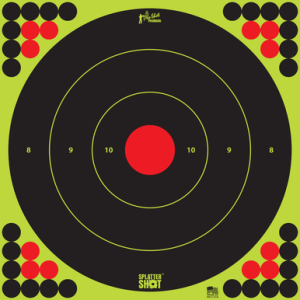 Pro-Shot SplatterShot Self-Adhesive Paper Target, 17.25" Bullseye 5 Pack - LONGRANGE172