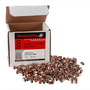 Winchester Ammo Centerfire Handgun Reloading Bullets, 38 Cal 500 Per Box - WB38HP110D