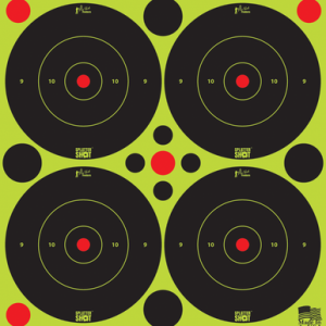 Pro-Shot SplatterShot Self-Adhesive Paper Target, 3" Bullseye 12Pack/48Targets - 3BGREEN48