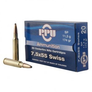 PPU Metric Rifle 7.5x55mm Swiss 174 gr Soft Point - PP7SS