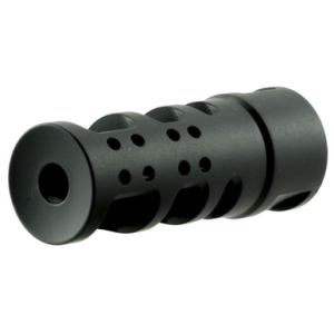 Spikes Tactical R2 Muzzle Brake, Black Nitride 416R Stainless Steel with 1/2"-28 tpi Threads for 5.56x45mm NATO - SBV1065