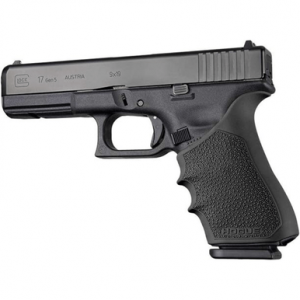 Hogue Handall Beavertail Grip Sleeve, Black Rubber Glock 17/18/19X/20/21/22/24/31/34/35/40/41/45 and 47 (Gen 1, 2, and 5) - 17020