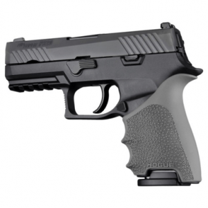 Hogue Handall Beavertail Grip Sleeve, Slate Gray Rubber for Sig Sauer P320 Compact - 17612