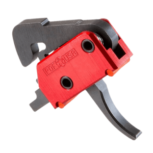 Pof Usa Patriot Ordnace Factory Patriot Ordnance Factory Drop-In Trigger System, Black/Red Single-Stage Curved Trigger AR-Platform - 00457 - $121.99 at DEGuns