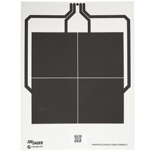 Sig Sauer T300 Replacement Target, Black/White Hanging 4 Square - SCT356