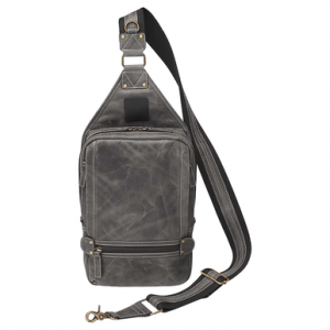 Gun Tote'n Mamas/Kingport Sling Backpack, Gray Leather Includes Standard Holster - GTMCZY108GREY