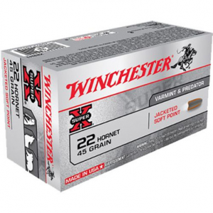 Winchester Ammo Super X 22 Hornet 45 gr Jacketed Soft Point - X22H1
