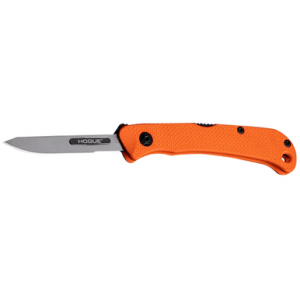 Hogue Expel Folding Knife, 2.50" High Carbon Steel Blade Blaze Orange Textured G10 Scales/SS Handle - 35834