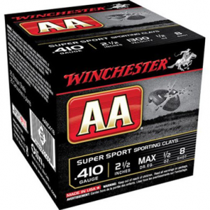 chester AASC418 AA Super Sport 410 Gauge 2.5 1/2 Oz 8 Shot 25 Bx Ammo