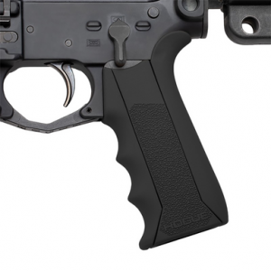 Hogue Modular Overmolded Grip, Black Rubber Pistol Grip with Finger Grooves Fits AR-15/M16 - 13040