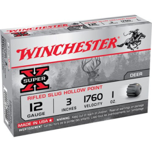 chester X123RS15 Super X 12 Gauge 3 1 Oz Rifled Slug Shot 5 Bx Ammo
