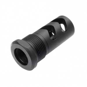Wilson Combat Whisper Muzzle Brake, 5/8"x24 Black Melonite 30 Cal - SPRTMBFB30