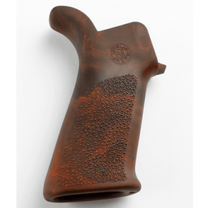 Hogue OverMolded Beavertail Gun Grip, Made of Rubber With Red Lava Cobblestone Finish for AR-15, M16 - 15431