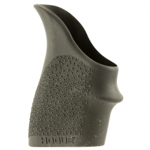 Hogue HandAll Beavertail Grip Sleeve, Made of Rubber with Textured Black Finish & Finger Groove for S&W M&P Shield (45); Kahr P-Series, CW (9 & 40) - 18300