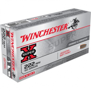 Winchester Ammo Super X 222 Rem 50 gr Jacketed Soft Point - X222R