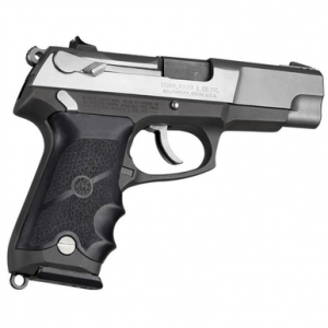 Hogue Rubber Grip, Black Rubber W Finger Grooves for Ruger P85, P91 - 85000
