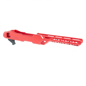 Timber Creek Outdoors Enforcer Rifle Chassis Red Aluminum for Ruger 10/22, MSR Buffer Tube Compatible - ERC1022R