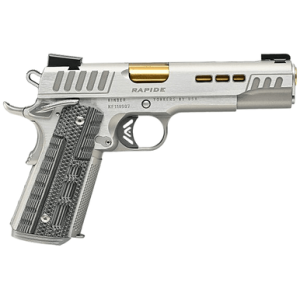 Kimber 3000420CA Raptor Dawn (CA) (MA) 9mm 9+1 5" KimPro Silver Front and Rear Serrations Stainless Steel Slide Gray/black Rapide G10 Grip