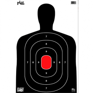 Pro-Shot SplatterShot Targets, Black/Red Hanging Heavy Paper 12" x 18" 8 Pack - SILH8PK