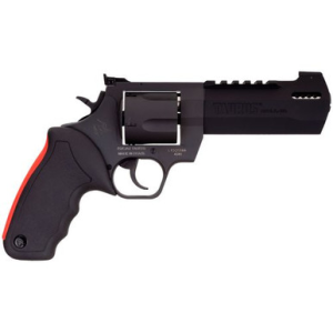 Taurus 2-454051RH Raging Hunter 454 Casull 5rd 5.12" Matte Black Oxide Steel Black Rubber with Integrated Red Cushion Insert Grip 2