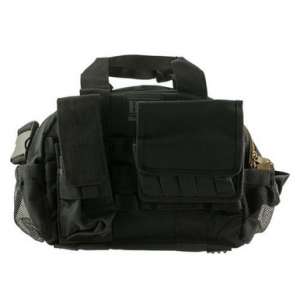 Bulldog BDT940B BDT Tactical Range Bag with Black Finish, Colorized Zipper, Thick Padding, Accessory Compartment, MOLLE Double Pistol Mag Pouches & Extra Wide Carry Strap 17" L x 12" H x 6" D Interior Dimensions