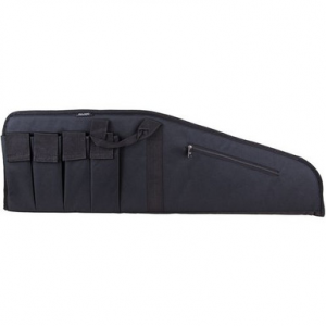 Bulldog BD422 Extreme Tactical Rifle Case made of Water-Resistant Nylon with Black Finish, Tricot Lining, 4 External Velcro Magazine Pouches & Soft Padding 35" L
