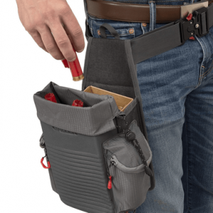 Allen 8317 Competitor All-In-One Shotgun Shell Pouch w/D Rings Gray Hard Molded EVA w/Side Pockets, Removeable Drawstring, Elastic Bands & 2" Wide Webbed Belt Holds 2 Standard 12 Gauge 2.75" Shell Boxes