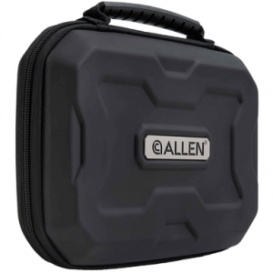 Allen 829 EXO Handgun Case Black Polymer, Molded Carry Handle, Egg Crate Foam & Lockable Zippers 9" x 6.25" Interior Dimensions