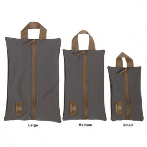 Leupold 182659 Pro Gear Stretch Zip Pouch Large 12"L x 7.5"W Gray with Tan Zipper & Handle
