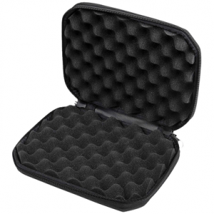 Allen 827 EXO Handgun Case Black Polymer, Molded Carry Handle, Egg Crate Foam & Lockable Zippers 7" x 5.25"