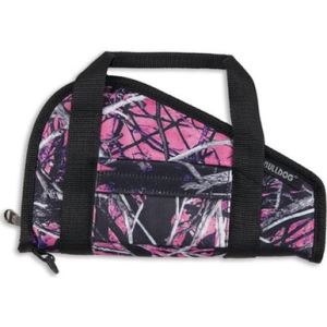 Bulldog BD600MDG Pistol Rug Small Size made of Water-Resistant Nylon with Muddy Girl Finish & Black Trim, Velcro Accessory Pocket, Thick 1.75" Soft Padding & Full-Length Zipper 12"x 6" Interior Dimensions