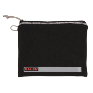 Allen 3628 Pistol Pouch Black Polyester w/Lockable Zippers, ID Label & Fleece Lining Holds Full Size Handgun 7" L x 9" W Interior Dimensions