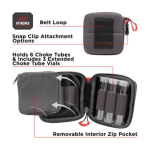 Allen Competitor Choke Tube Molded Case, Holds 6 Choke Tube Gray/Red - 8316