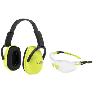 Allen Sound Blocker Ear & Eye Protection Combo, 23 dB Lime Green Youth - 4176