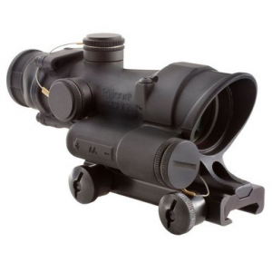 Trijicon 100394 ACOG 4x 32mm Obj 36.8 ft @ 100 yds FOV Black Matte Finish Illuminated Red Horseshoe Dot 223 w/TA51 Mount