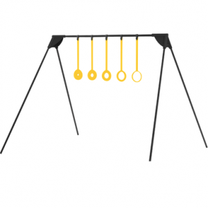 Caldwell AR500 Rimfire KYL Ring Challenge, Black/Yellow Steel Standing with 5 Rings - 4002309