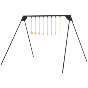 Caldwell AR500 Rimfire KYL Challenge Target, Black/Yellow Steel Standing with 8 Targets - 4002310