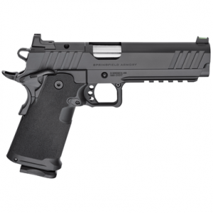 Springfield Armory 1911 DS Prodigy Pistol, 5" Barrel Black Cerakote Optic Ready/Serrated Carbon Steel Slide Black Cerakote Polymer Grip Ambidextrous 10+1rd 9mm - PH9119AOSLC