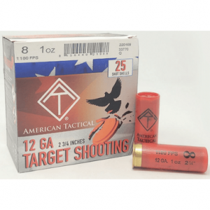  Target Load 12 Gauge 2.75 1oz 8 Shot 25 Per Box Ammo