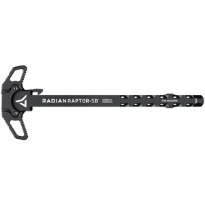 Radian Weapons R0006 Raptor SD Ambi Charging Handle, Black, Gas Ported Shaft, Fits Mil-Spec AR-15/M16 Platform