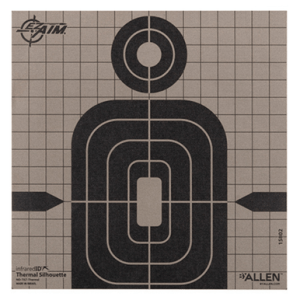 Allen Thermal Target, Black/Gray Silhouette Hanging Paper 8" x 8" - 15802