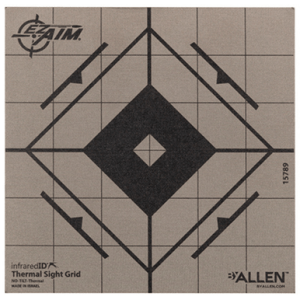 Allen Thermal Target, Black/Gray Sight-In Grid Hanging Paper 6" x 6" - 15789