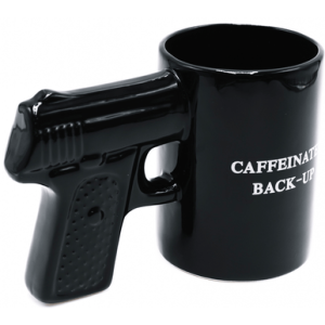 Caliber Gourmet Gun Mug, Black Ceramic Pistol - CBGM1049